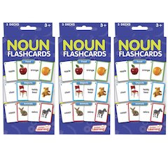 Nouns Flashcards, 3 Decks Per Pack, 3 Packs