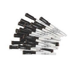 KLEENSLATE REPLACEMENT MARKERS 24PK BLACK W/ ERASERS