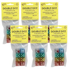 Double Dice Set, 8 Per Pack, 6 Packs