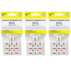 Interrogative Dice, 10 Per Set, 3 Sets