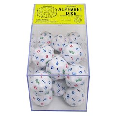 30-Sided Alphabet Dice, Lower Case Letters, Box of 20