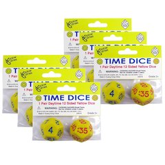 Time Dice, Pair of Yellow (AM), 6 Sets