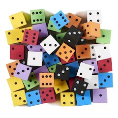Asst 1In Foam Spot Dice Bag Of 50