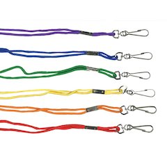 Rayon Lanyard, Assorted Colors, 12 Per Pack, 3 Packs