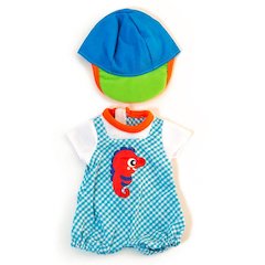 Doll Clothes, Fits 12-5/8" Dolls, Warm Weather Jumper/Cap Set