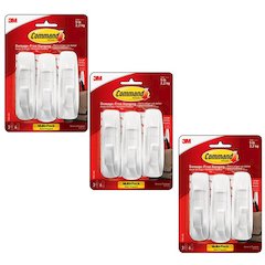 Command Large Utility Hooks Multi-Pack, 3 Per Pack, 3 Packs