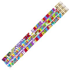 Birthday Supreme Motivational/Fun Pencils, 12 Per Pack, 12 Packs