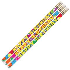 Birthday Bash Motivational/Fun Pencils, 12 Per Pack, 12 Packs
