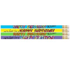 Happy Birthday Wishes Pencil, 12 Per Pack, 12 Packs