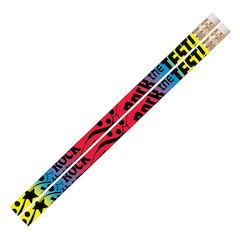 Rock The Test Motivational Pencils, 12 Per Pack, 12 Packs