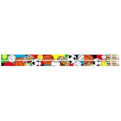 Super Sports Motivational/Fun Pencils, 12 Per Pack, 12 Packs