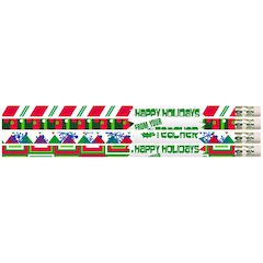 Happy Holidays From Your Teacher Motivational Pencils, 12 Per Pack, 12 Packs