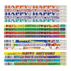 Teacher Birthday Pencils Assortment, Pack of 144