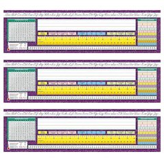 Traditional Cursive Intermediate Desk Plates, 19" x 5", 36 Per Pack, 3 Packs