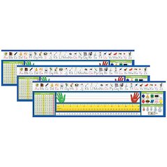 Primary Traditional Manuscript Counting 1-120 Desk Plates, 36 Per Pack, 3 Packs