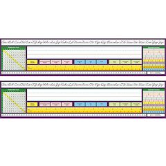 Adhesive Intermediate Traditional Cursive Desk Plates, 36 Per Pack, 2 Packs