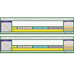 Adhesive Intermediate Contemporary Cursive Desk Plates, 36 Per Pack, 2 Packs