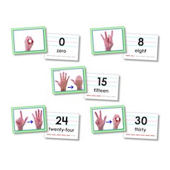 AMERICAN SIGN LANGUAGE CARDS NUMBER 0-30