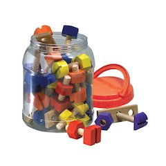 NUTS & BOLTS WOODEN 38CT