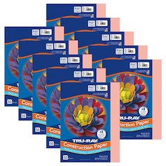 Construction Paper, Salmon, 9" x 12", 50 Sheets Per Pack, 10 Packs