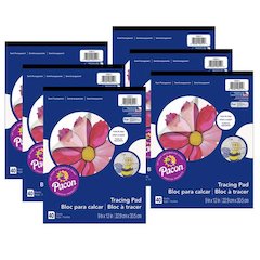 Tracing Paper Pad, Translucent, 9" x 12", 40 Sheets, Pack of 6