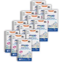 Mixed Media Journal, Heavyweight, 8-1/2" x 5-1/2", 80 Sheets, Pack of 12