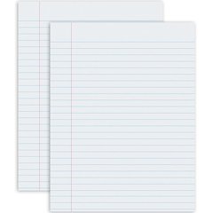 Composition Paper, White, Red Margin, .375" Ruled, 500 Sheets Per Pack, 2 Packs
