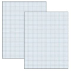 Graphing Paper, White, 1/4" Quadrille Ruled,500 Sheets Per Pack, 2 Packs
