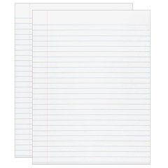 Composition Paper, White, Red Margin, 500 Sheets Per Pack, 2 Packs