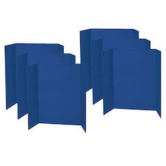 Presentation Board, Blue, Single Wall, 48" x 36", Pack of 6
