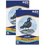 Mixed Media Art Paper, Heavyweight, 12" x 18", 60 Sheets Per Pack, 2 Packs