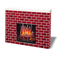Corrugated Fireplace 38X7X30