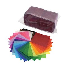 Deluxe Bleeding Art Tissue Squares, 25 1-1/2" x 1-1/2", 2500 Squares
