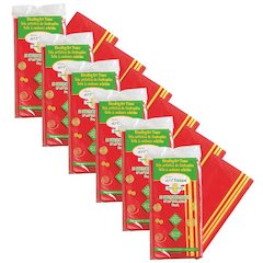 Deluxe Bleeding Art Tissue, 10 Color Warm Assortment 20 Sheets Per Pack, 6 Packs