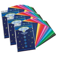 Deluxe Bleeding Art Tissue, 25 12" x 18", 100 Sheets Per Pack, 3 Packs