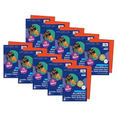 Construction Paper, Orange, 9" x 12", 50 Sheets Per Pack, 10 Packs