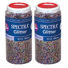 Glitter, Multicolor, 1 lb. Per Jar, 2 Jars