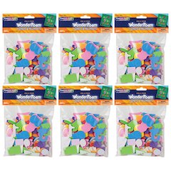 WonderFoam Peel & Stick Letters & Numbers, 267 Pieces Per Pack, 6 Packs