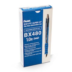 R.S.V.P. Super RT Retractable Ballpoint Pen, Blue, Pack of 12