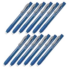Clic Erasers Grip, Blue Barrel, Pack of 12
