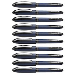One Business Rollerball Pens, 0.6mm, Black, Pack of 10
