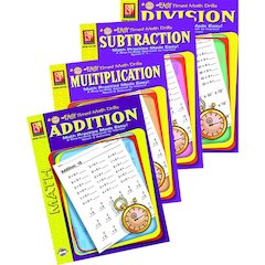 Easy Timed Math Drills: 4 Book Set