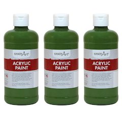 Acrylic Paint 16 oz, Green Oxide, Pack of 3