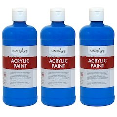 Acrylic Paint 16 oz, Cobalt Blue, Pack of 3