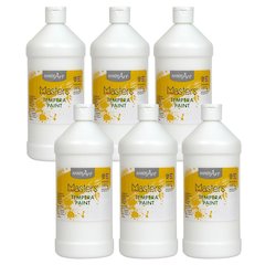 Little Masters Tempera Paint, White, 32 oz., Pack of 6