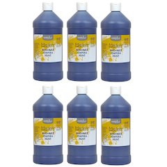 Little Masters Washable Tempera Paint, Violet, 32 oz., Pack of 6