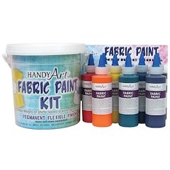 HANDY ART FABRIC PAINT BUCKET KIT 9 - 4OZ BOTTLES