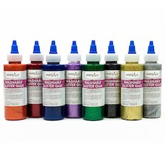 Glitter Glue, 4 oz Bottles, Set of 8