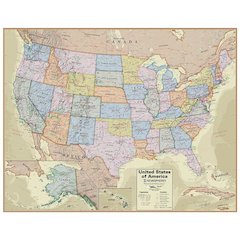 Boardroom Series United States Laminated Wall Map