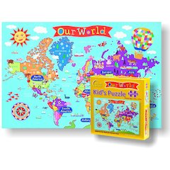 WORLD JIGSAW  PUZZLE FOR KIDS